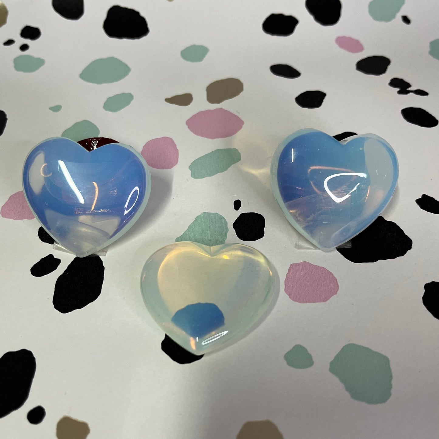 Opalite Puffy Hearts
