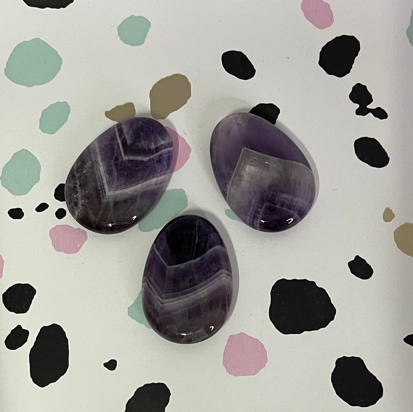 Chevron Amethyst Thumbstones