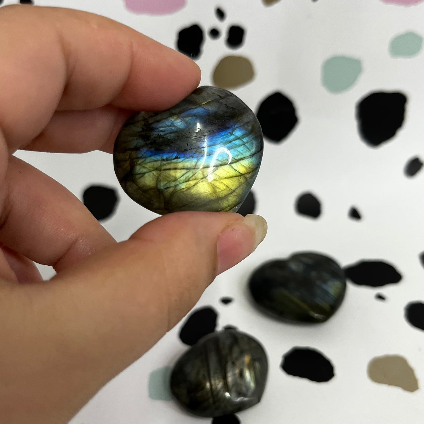 Labradorite Hearts