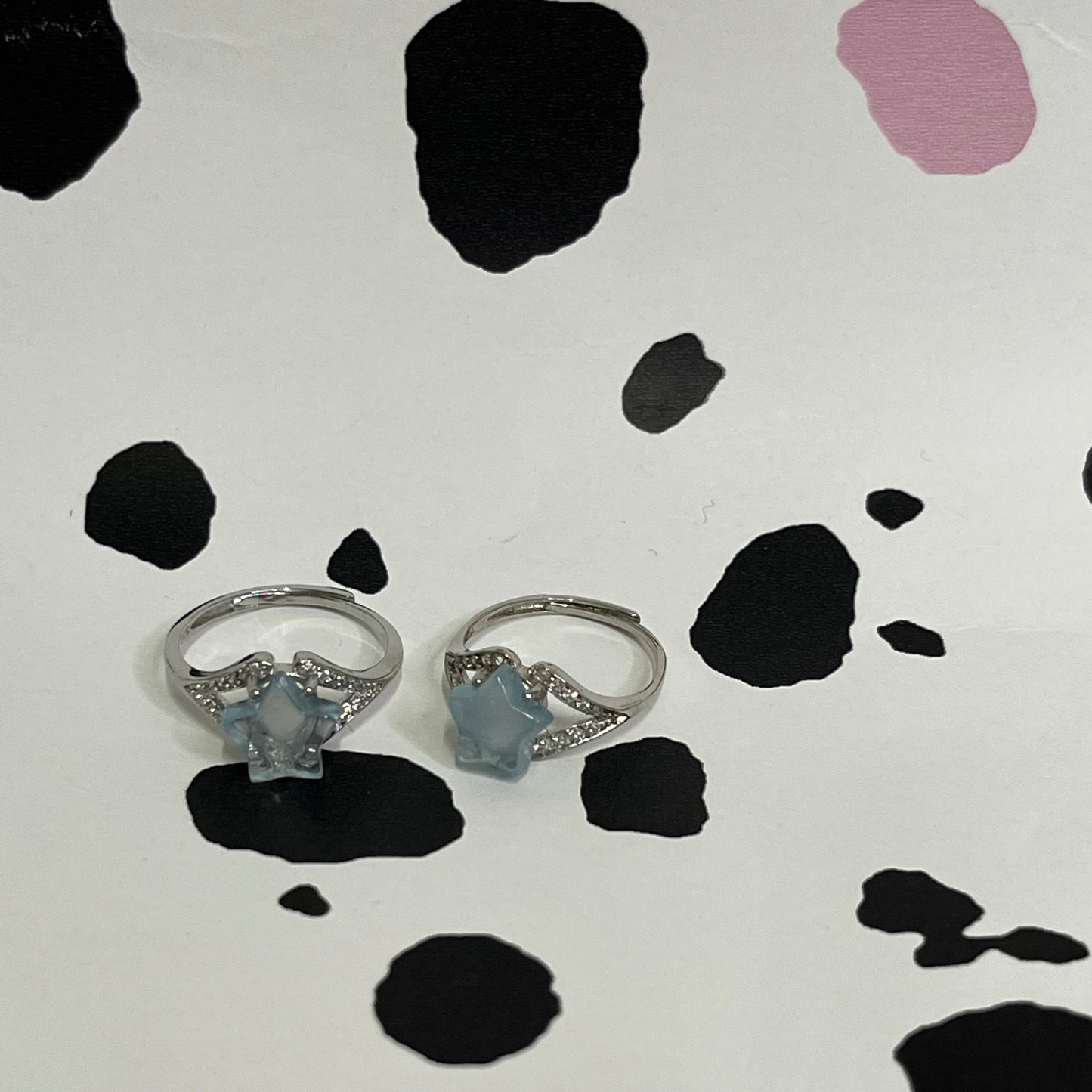 Aquamarine Star Rings
